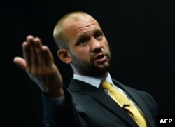 Jesse Morton, a reformed, former extremist who was once a prominent radicalizer in the West, is seen at The George Washington University in Washington, Sept. 9, 2016.