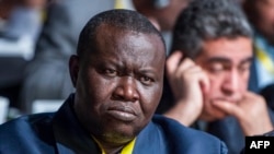 Le chef de la fédération centrafricaine de football, Patrice-Edouard Ngaissona, assiste à la 40e assemblée générale de la Confédération africaine de football à Casablanca, au Maroc, le 2 février 2018.

