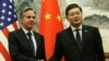 中国外交部长秦刚2023年6月18日在北京会见到访的美国国务卿布林肯。一星期后，秦刚从公众视野中消失。（法新社）