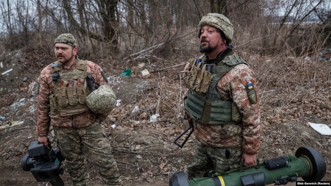 在烏克蘭首都基輔作戰的軍人