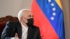 El ministro de Relaciones Exteriores de Irán, Mohammad Javad Zarif, habla con el ministro de Relaciones Exteriores de Venezuela, Jorge Arreaza, en el Ministerio de Relaciones Exteriores en Caracas, Venezuela. Noviembre 5, 2020.