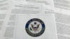 The report from Democrats on the House Intelligence Committee on the impeachment inquiry into President Donald Trump is photographed in Washington, Dec. 3, 2019. 
