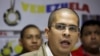 Nicmer Evans, habla durante una conferencia de prensa en Caracas, Venezuela, 23 de junio de 2015.