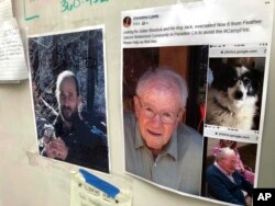Messages are shown on a bulletin board at The Neighborhood Church in Chico, Calif., Nov. 13, 2018.