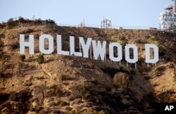 The Hollywood Sign is pictured Aug. 23, 2016, in Los Angeles.