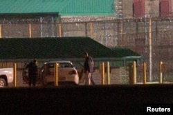 A person reported to be John Walker Lindh, known as the "American Taliban" leaves the federal penitentiary after the conclusion of his prison sentence in Terre Haute, Indiana, May 23, 2019.