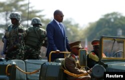 Burundi's President Pierre Nkurunziza arrives for the celebrations to mark Burundi's 55th anniversary of independence at the Prince Louis Rwagasore stadium in Bujumbura, Burundi, July 1, 2017.