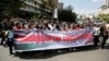 FILE - Members of Kenya's ruling Jubilee coalition demonstrate in support of the Independent Electoral and Boundaries Commission (IEBC) the electoral body ahead of next year's election in Nairobi, June 8, 2016. 
