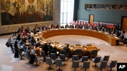 Les membres du Conseil de sécurité des Nations Unies se réunissen sur la Syrie, le 30 avril 2019.
