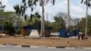 Construction work underway on preparation to erect Mahatma Gandhi statue in Blantyre, Malawi.