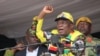 Zimbabwe President Emmerson Mnangagwa addresses ruling ZANU-PF party supporters in Zvimba, Robert Mugabe’s rural home, about 100 km southwest of Harare, Nov. 24, 2018. (C. Mavhunga/VOA)