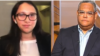 María Fernanda Pérez, experta en temas de corrupción del Atlantic Council y el periodista Casto Ocando.