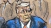 El ex presidente estadounidense Donald Trump enfrenta cargos de haber organizado un complot para tratar de revertir su derrota electoral de 2020, en un tribunal federal en Washington el 3 de agosto de 2023 en un boceto de la sala del tribunal.
