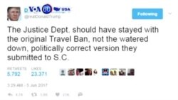 Manchetes Americanas 5 Junho 2017: Trump quer re-editar proibição a viajantes de anises muçulmanos