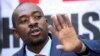 Opposition Movement for Democratic Change (MDC) leader Nelson Chamisa addresses a media conference following the announcement of election results in Harare, Zimbabwe, Aug. 3, 2018. 