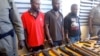 Jami'an Tsaro a jihar Tahoua lokacin da suka kama wasu 'yan asalin Ghana dauke da makamai a cikin kwanakin baya. 