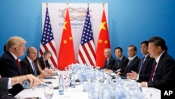 美国总统川普和中国国家主席习近平在G20峰会上会面