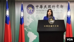 台灣外交部發言人歐江安2019年10月31在簡報會上回應媒體提問。齊勇明攝