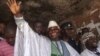 Sierra Leone's incumbent President Ernest Bai Koroma waves to supporters after voting in the capital Freetown, November 17, 2012.