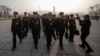 中国军队代表2019年3月5日抵达北京人大会堂参加全国人民代表大会。 中国军队代表2019年3月5日抵达北京人大会堂参加全国人民代表大会。