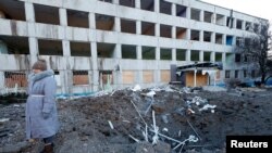 Sehemu iliyopigwa na kombora la Russia, Kramatorsk, Ukraine Jan 8, 2023