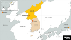 朝鲜半岛南北双方示意图
