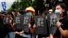 香港学生在香港中文大学举行反送中罢课行动。（2019年9月2日）