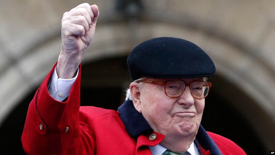 Foto Achiv: lide pati ekstrem dwat Fron Nasyonal peyi la Frans la, Jean-Marie Le Pen nan Paris, 1 Me, 2017.