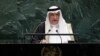 El canciller saudí, Ibrahim Bin Abdulaziz Al-Assaf, se dirige a la 74ta sesión de la Asamblea General de Naciones Unidas, el 26 de septiembre de 2019, en la sede la ONU, Nueva York.