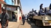 Zimbabwe police was in streets of Harare on Sept. 16, 2018 removing vendors as part of efforts to fight cholera outbreak which has killed more than two dozen people over the past two weeks. 