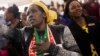 Kenyans participate in Sunday church service with President Uhuru Kenyatta present in Nairobi, Aug. 6, 2017. 