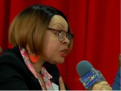 Asheri Vivian Kilo from North West Region, in Yaounde, Aug. 29, 2019. (Moki Kindzeka/VOA)