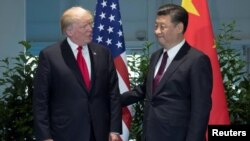美国总统川普和中国国家主席习近平在G20峰会上会面