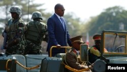 Burundi's President Pierre Nkurunziza arrives for the celebrations to mark Burundi's 55th anniversary of independence at the Prince Louis Rwagasore stadium in Bujumbura, July 1, 2017.