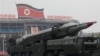 지난 2010년 10월 평양 김일성광장에서 열린 조선노동당 창건 65주년 기념 열병식에 등장한 '무수단' 추정 미사일. (자료사진)