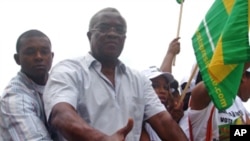 Presidente Santomense Manuel Pinto da Costa durante a campanha eleitoral das eleições preidencias de 2011 (Foto de arquivo)