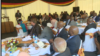Zimbabwe business executives in Harare follow an address by President Emmerson Mnangagwa who wants to address the country’s melting economy, Oct. 29, 2018 