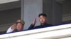 최룡해 전 북한군 총정치국장(왼쪽)이 지난해 7월 평양에서 북한 김정은 국방위 제1위원장과 한국전 정전 60주년 기념 열병식을 지켜보고 있다. (자료사진)