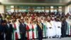 Les membres du conseil constitutionnel du Cameroun lors de leur prise de fonction à Yaoundé, au Cameroun, le 6 mars 2018. (VOA/Emmanuel Jules Ntap)
