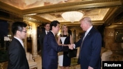日本首相安倍与美国当选总统川普17号在纽约会面
