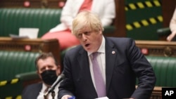 英国首相约翰逊在议会下院接受质询（2021年7月7日）