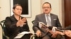 Menlu Retno Marsudi didampingi Dubes RI di Jerman Fauzi Bowo di Berlin Jerman, Minggu 17 April 2016 waktu setempat. (foto: Biro Pers Kepresidenan).