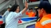 台湾总统蔡英文2019年5月4日登上台湾海岸警卫队宜兰号巡逻舰。