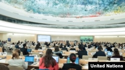 联合国人权理事会第37次会议有关叙利亚儿童权利被侵犯问题的讨论会。（2018年3月13日）
